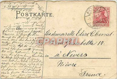 Stara pocztówka Weisswasser grund — Rewers