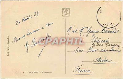 Dinant - Panorama — editor Arfo, n°17 — Verso