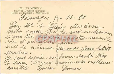 Saut de Gouloux-sur-Cure — Trasa z Saulieu do Montsauche — Fotografia Artystyczna. Gondat i Trudel — Rewers