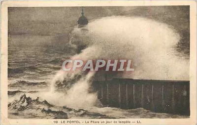 Le Portel - O Farol em um dia de tempestade - LL, n°110