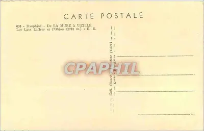 Lagos Laffrey e L'Obiou — Dauphiné — Editor Girard & La Mure, n° 638 — Verso