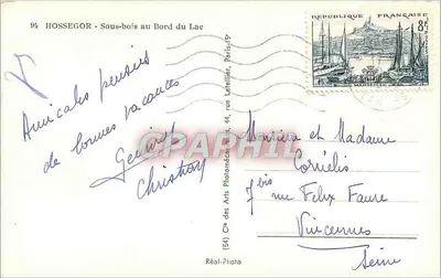 Hossegor - Sous-bois ao Lado do Lago — Cie des Arts Photomécaniques, n° 94 — Verso