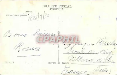 Lisbona — Vista parziale — Ed. A. T. — Verso
