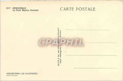 Grenoble — O Pont Marius Gontard — Editora: Gontard — Verso