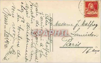 L'Aiguille de Baulmes i Jougnenaz — A. Deriaz Édit. 5.196 — Rewers