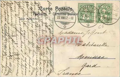 Stara pocztówka Szwajcarska Góra — Rewers