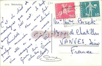 Marmotas — editor Arias, Versoix — n° 2872 — Verso