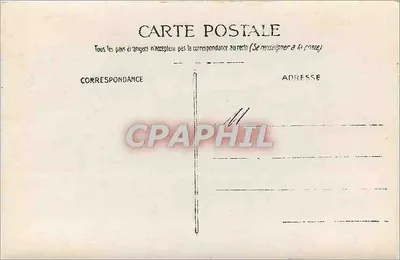 Inundação — vista de paisagem aquática — Carta postal anônima — Verso