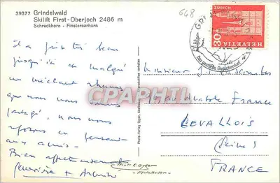 Grindelwald — Skilift First-Oberjoch 2486 m — Photo-Verlag Gygler, Hinterboden — Rewers