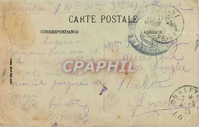 Dreadnought « Vergniaud » — Cieśnica pancerna — LL. — Marynarka wojenna — Rewers