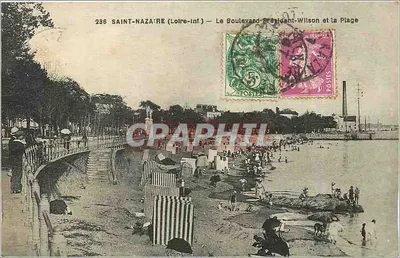 Saint-Nazaire (Loire-Inf.) — O Boulevard Presidente-Wilson e a Praia