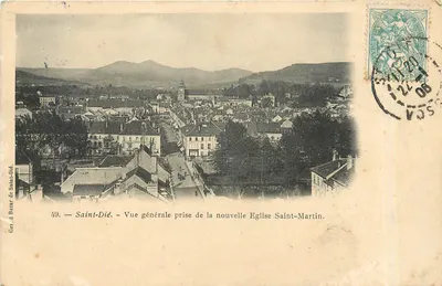 Saint-Dié — Vista geral tirada da nova Igreja de São Martinho — Gré. d. Bazar de Saint-Dié, n°49