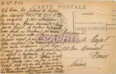 LYON — Le Grand Théâtre — E.R. n°50 — Verso
