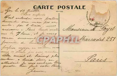 LYON — Most i Plac Morand — L. A. — Stara pocztówka Artystyczna — Rewers