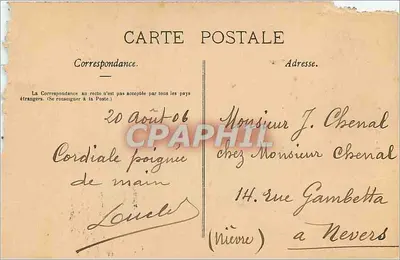 Floresta de Sénart (S.-et-O.) — Carvalho de Antin (Circocirconscrição 78) — Gaubot, edição 1907 — Verso