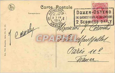 Anvers — L'Escaut przy zakręcie Austruweel — N. EIS, Bruksela, seria N° 22 — Rewers