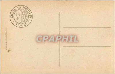 Pau - Castelo Henri IV - Sala dos Oficiais de Serviço — editor Labouche Frères, Toulouse, n° 54 — Verso