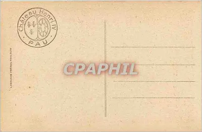 Pau - Kasteel van Hendrik IV - Eetkamer en beeld van Hendrik IV — Achterkant