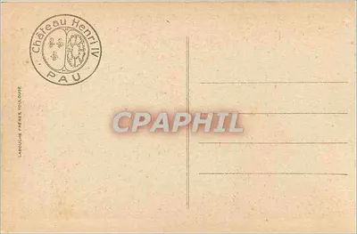 Pau - Castelo de Henrique IV - Gabinete do Soberano — Larduche Frères, Toulouse, n°881 — Verso