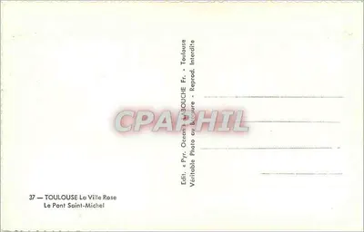 Toulouse — O Ponte Saint-Michel — Ed. Oceane Labouche — Verso