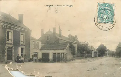 Carignan - Rua de Blagny — Hotel de la Gare — editor não identificado