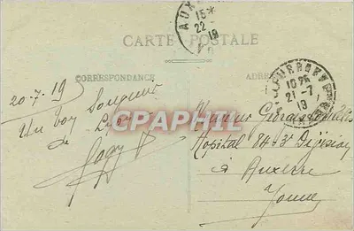 Lyon — Plac Belcour i Coteau de Fourvière — Wydawnictwo L. Lachaise, nr 5154 — Rewers