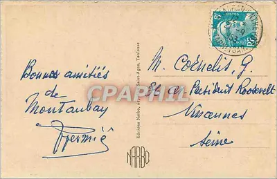 Montauban — Wnętrze Katedry Świętego Orens — Villebournon — Wydawnictwo Narbo — Rewers