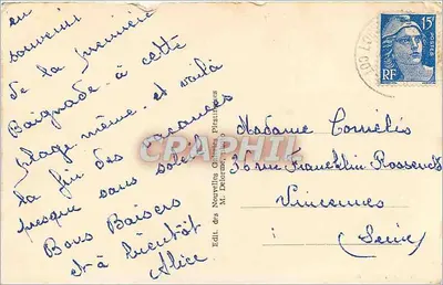Plestin-les-Grèves (Côtes-du-Nord) — A Praia de Saint-Efflam — Editor M. Delorme, n° 96 — Verso