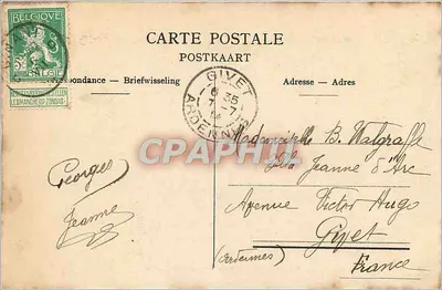 Ogólny widok Dinantu ku Leffe — seria 57 — wydawca LACERANS & CIE — Rewers