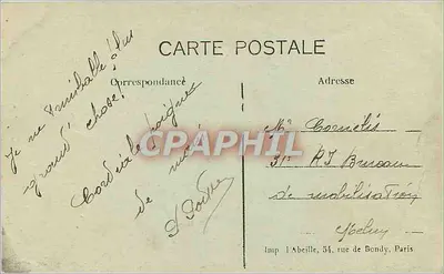 Paris — Place de la Concorde — editor Abeille, n° 37 — Verso