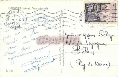Grenoble (Isère) — Vista generale — Les Éditions d'Art, B. 382 — Verso