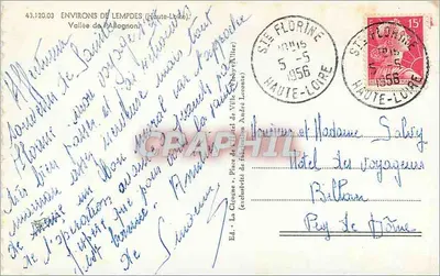 A Cigogne — Vale do Alagnon — Éd. La Cigogne, n° 43.120.03 — Verso