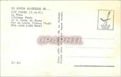Cap Fréhel — Lembrete — Lapie Service Aérien — Verso