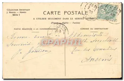 NANTES. A Loire no Ponte de Pirmil — J. Nozais, Série 1 — Verso