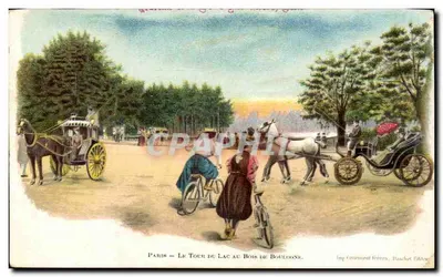 Paris — O Tour do Lago no Bois de Boulogne — Imp. Courmont Frères, Hachet Éditeur