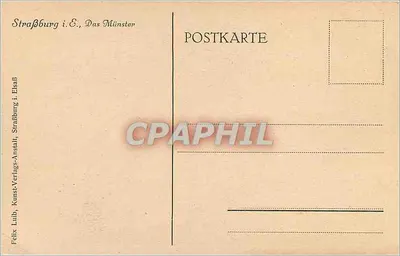 Strasburg — Katedra Notre-Dame — wydano przez Felix Luth, Straßburg i. E. — Rewers