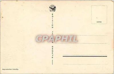 Panorama de Ginebra y del Lago Léman desde el Teleférico del Salève — Edición Jaeger Ginebra, n° 4047 — Reverso