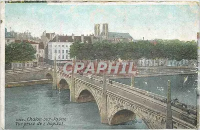 Chalon-sur-Saône — Vista tirada do Hospital — editor anônimo, n° 2984