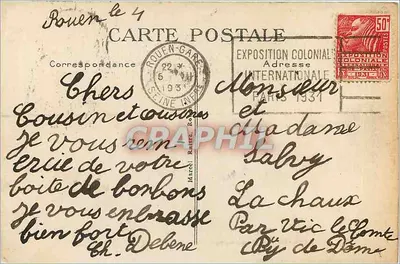 Rouen — Pont Bouldieu — wydawca H. D. — Rewers