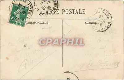 Fontainebleau — Pałac — Perspektywa zamku i jeziora — LL. — Rewers