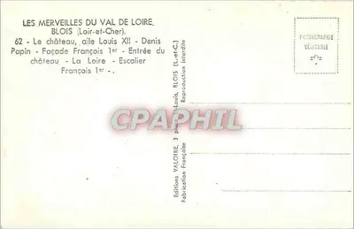 BLOIS — Lembrete de Blois — Éditions Valoire — Verso
