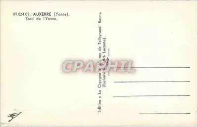 Auxerre (Yonne) — Bord de l'Yonne — Wydawnictwo La Cigogne — Rewers