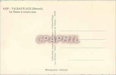 Valras-Plage (Hérault) — Molo w świetle zapadającym — Fotografia Véritable — Rewers