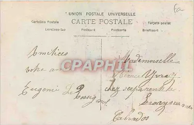 Pansée — carta decorativa com selo de 5c — editor D, n° 3251 — Verso