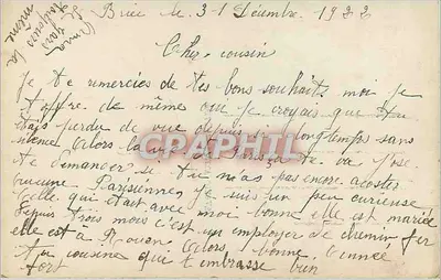 Casal jovem apaixonado — cena íntima com cadeira e flores — editor Roby, n° 311 — Verso