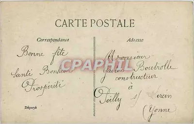 Donna al centro di fiori — 'Oggi Gaston' — EFD n°4150 — Verso
