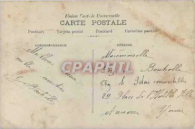 Uomo con baffi — Auguri — J. LEMAIRE, n° 302 — Verso