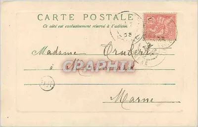 Pheney — Moinho de vento — Carte postale assinada — Verso