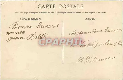 Enfant en manteau de fourrure — scène hivernale avec sapin et roses — éditeur non visible, n° de série 354 — Back