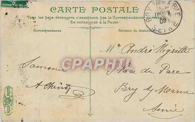Falisy przy niskiej wodzie — Treport — wydawca AQUA PHOTO PARIS, n° 107 — Rewers